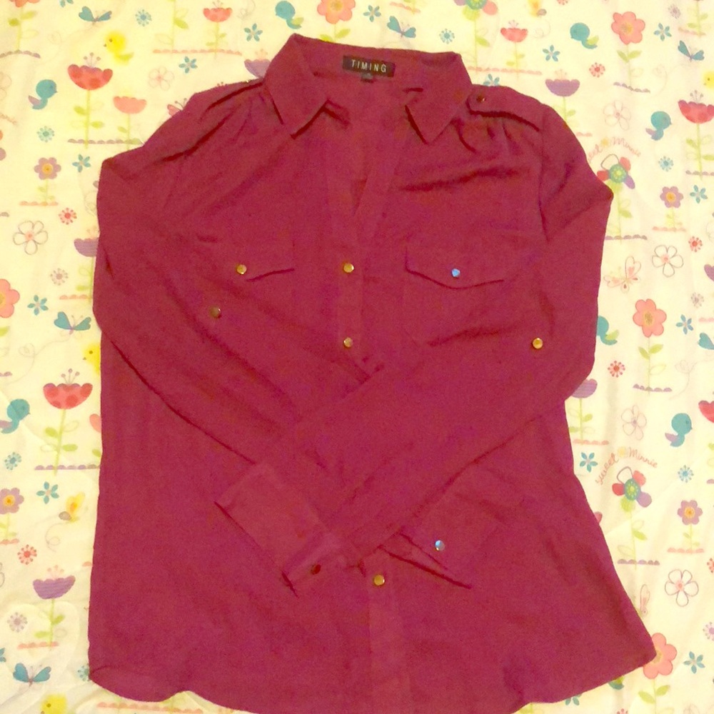 Fuchsia Sheer Top ✨